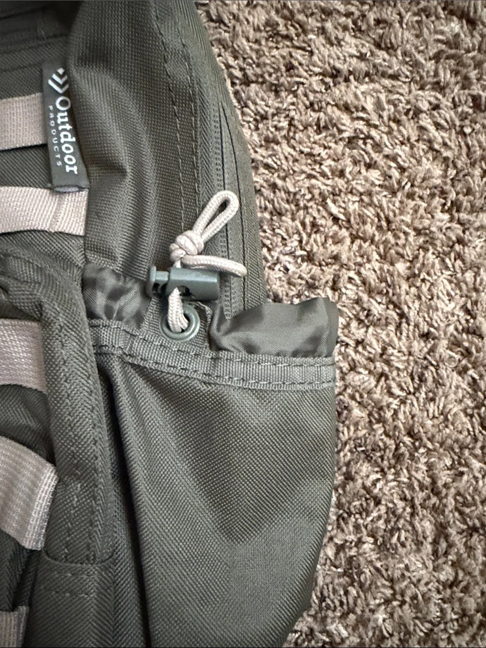 Unisex Kids Olive Green Tactical-Style Backpack by Unknown